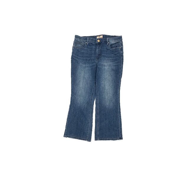 KUT From the Kloth High Rise Kelsey Fab Ab Ankle flare Women size 10P Blue Jeans - Picture 1 of 6